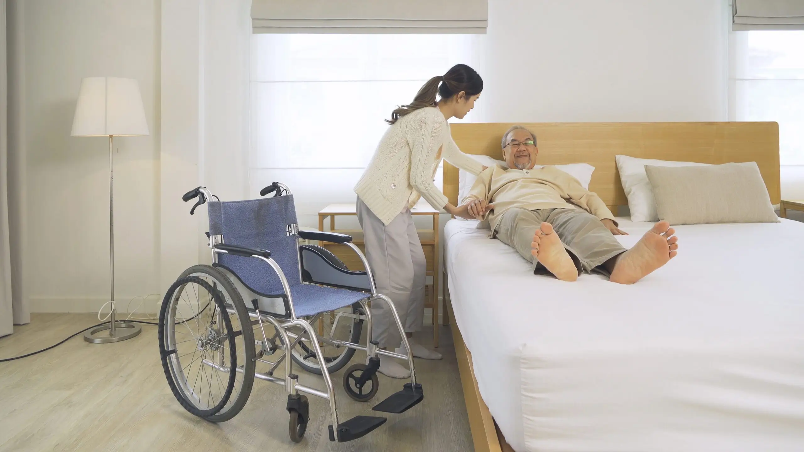 Tips for Caregivers A young girl caring a loved one